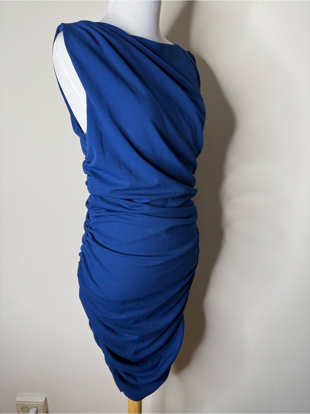 Abercrombie Royal Blue Ruched Bodycon Dress - Picture 3 of 6